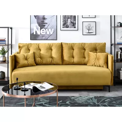Sofa mit Stauraum NORGE - Gold/Schwarz