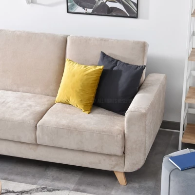 HOLMARA Schlafsofa - beige / Buche