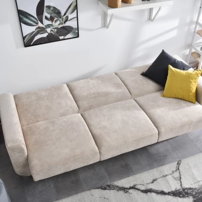 HOLMARA Schlafsofa - beige / Buche