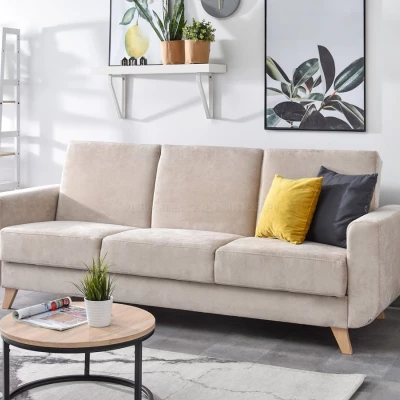 HOLMARA Schlafsofa - beige / Buche