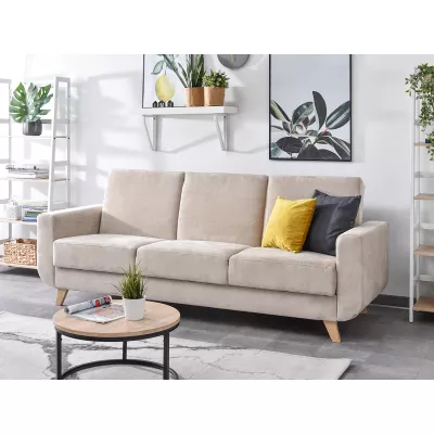 HOLMARA Schlafsofa - beige / Buche