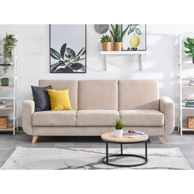 HOLMARA Schlafsofa - beige / Buche