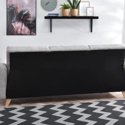 HOLMARA Schlafsofa - grau / Buche