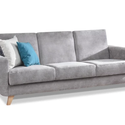 HOLMARA Schlafsofa - grau / Buche