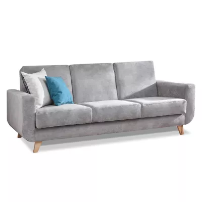 HOLMARA Schlafsofa - grau / Buche