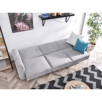 HOLMARA Schlafsofa - grau / Buche