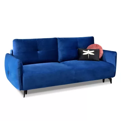 Schlafsofa MIGDALIA – Dunkelblau/Schwarz