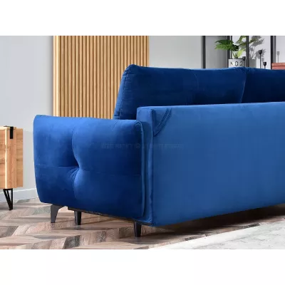 Schlafsofa MIGDALIA – Dunkelblau/Schwarz