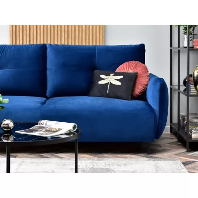 Schlafsofa MIGDALIA – Dunkelblau/Schwarz