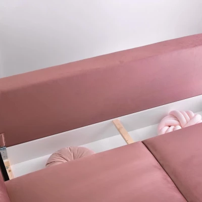 Schlafsofa MIGDALIA - rosa / schwarz