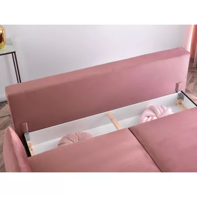 Schlafsofa MIGDALIA - rosa / schwarz