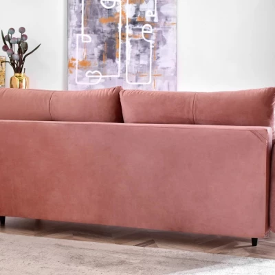 Schlafsofa MIGDALIA - rosa / schwarz