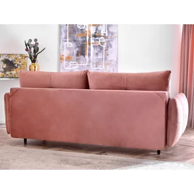 Schlafsofa MIGDALIA - rosa / schwarz
