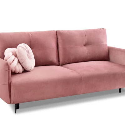 Schlafsofa MIGDALIA - rosa / schwarz