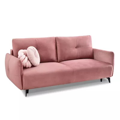 Schlafsofa MIGDALIA - rosa / schwarz