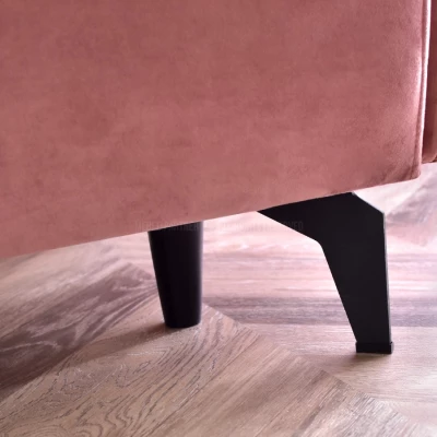 Schlafsofa MIGDALIA - rosa / schwarz