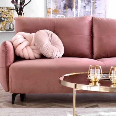 Schlafsofa MIGDALIA - rosa / schwarz