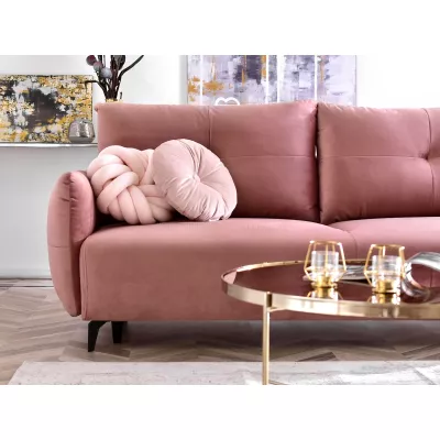 Schlafsofa MIGDALIA - rosa / schwarz