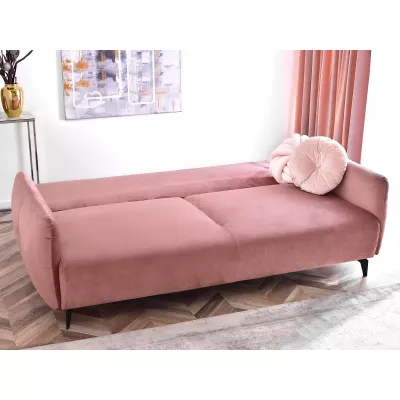 Schlafsofa MIGDALIA - rosa / schwarz