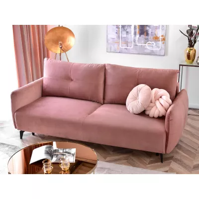 Schlafsofa MIGDALIA - rosa / schwarz