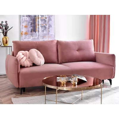 Schlafsofa MIGDALIA - rosa / schwarz