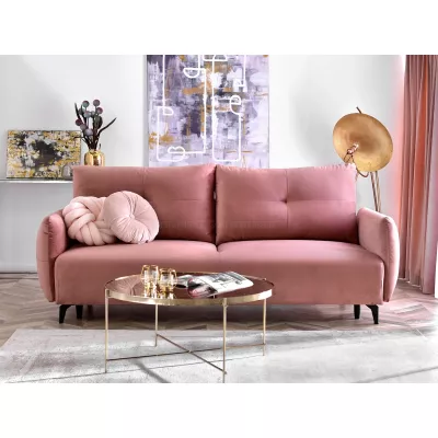 Schlafsofa MIGDALIA - rosa / schwarz