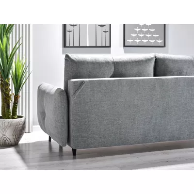 Schlafsofa MIGDALIA – Hellgrau/Schwarz