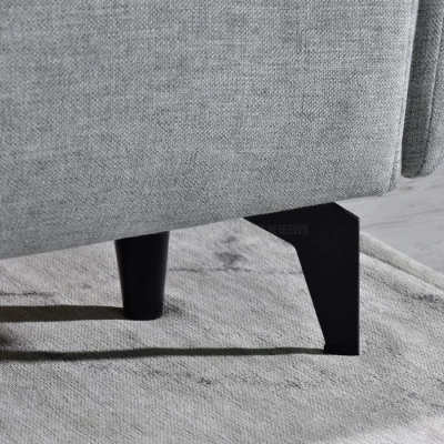 Schlafsofa MIGDALIA – Hellgrau/Schwarz