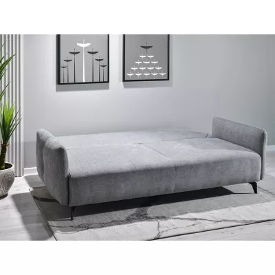 Schlafsofa MIGDALIA – Hellgrau/Schwarz
