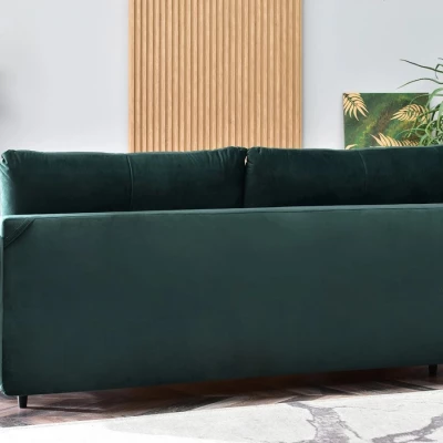 Schlafsofa MIGDALIA - grün / schwarz
