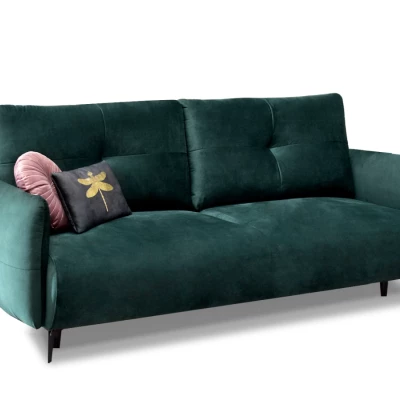 Schlafsofa MIGDALIA - grün / schwarz