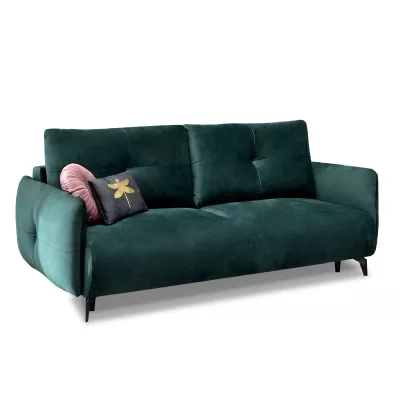 Schlafsofa MIGDALIA - grün / schwarz