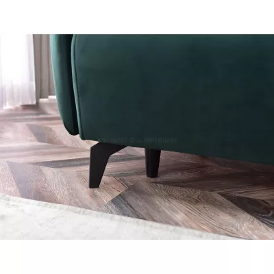 Schlafsofa MIGDALIA - grün / schwarz