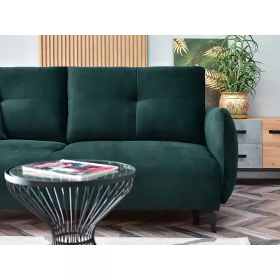 Schlafsofa MIGDALIA - grün / schwarz