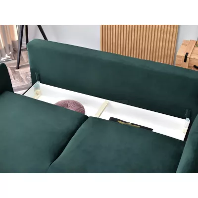 Schlafsofa MIGDALIA - grün / schwarz