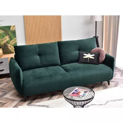 Schlafsofa MIGDALIA - grün / schwarz