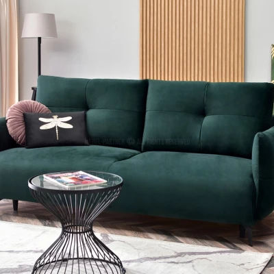 Schlafsofa MIGDALIA - grün / schwarz
