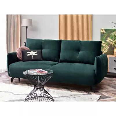 Schlafsofa MIGDALIA - grün / schwarz