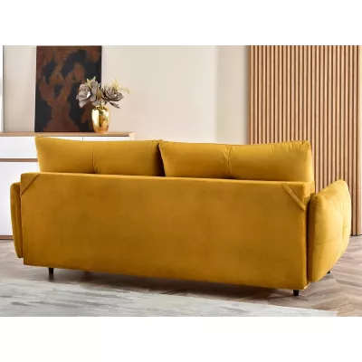 Schlafsofa MIGDALIA - gelb/schwarz