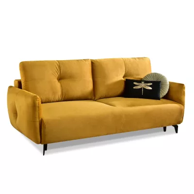 Schlafsofa MIGDALIA - gelb/schwarz
