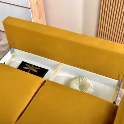 Schlafsofa MIGDALIA - gelb/schwarz