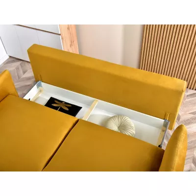 Schlafsofa MIGDALIA - gelb/schwarz
