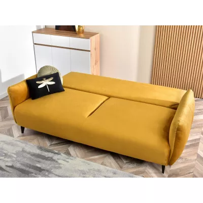 Schlafsofa MIGDALIA - gelb/schwarz