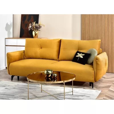 Schlafsofa MIGDALIA - gelb/schwarz