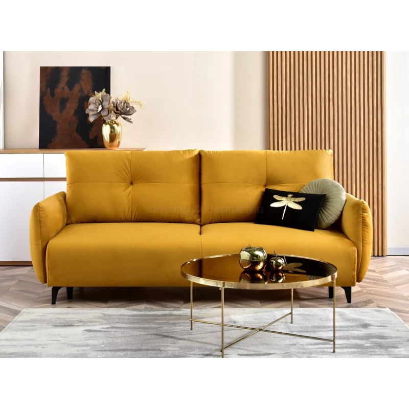 Schlafsofa MIGDALIA - gelb/schwarz