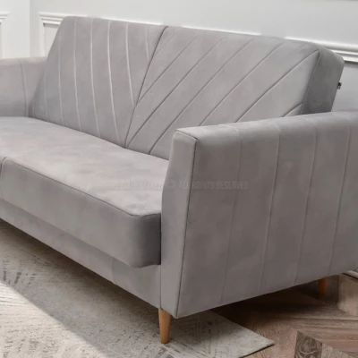Sofa mit Stauraum ZUHURA - grau/buche