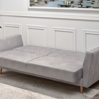Sofa mit Stauraum ZUHURA - grau/buche