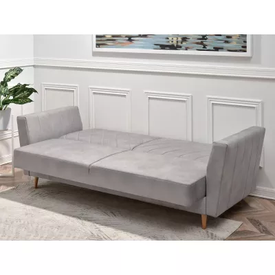 Sofa mit Stauraum ZUHURA - grau/buche
