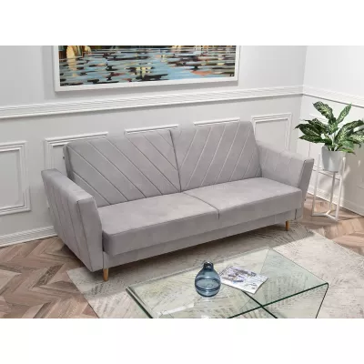 Sofa mit Stauraum ZUHURA - grau/buche