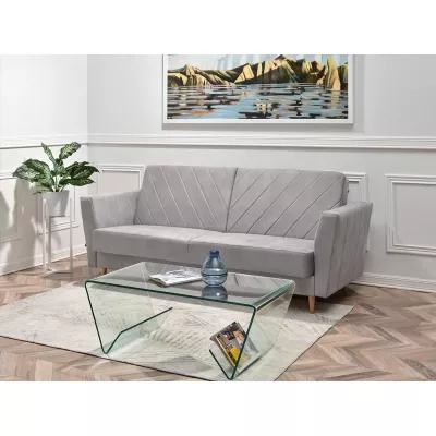 Sofa mit Stauraum ZUHURA - grau/buche